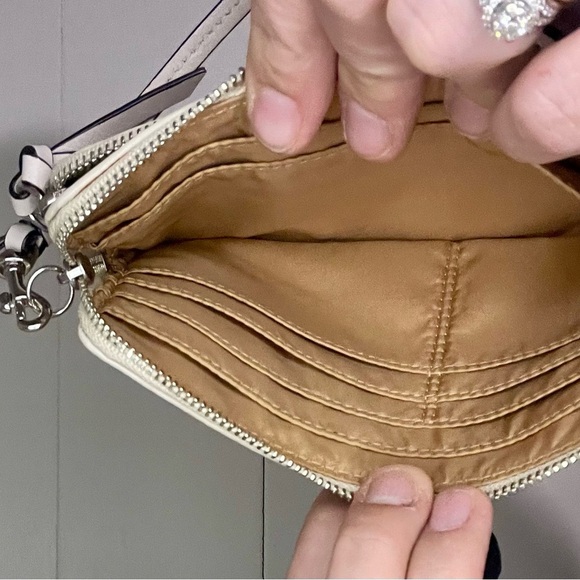Coach White Leather Wristlet - Picture 9 of 11